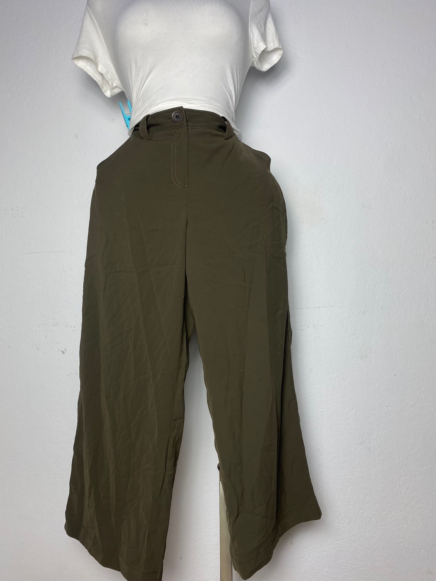 Pantalon large femme vert Taille M L XL
