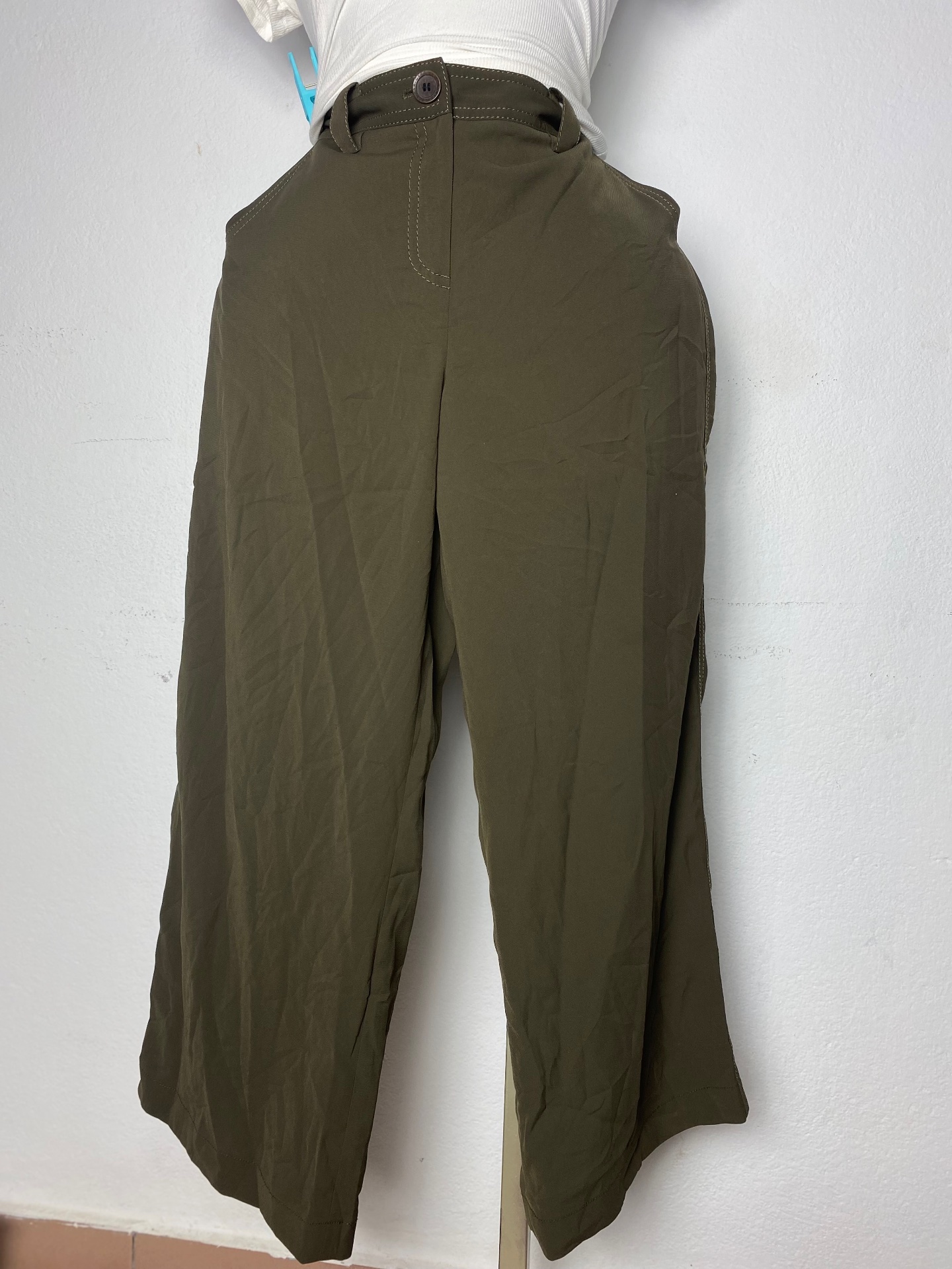 Pantalon large femme vert Taille M L XL