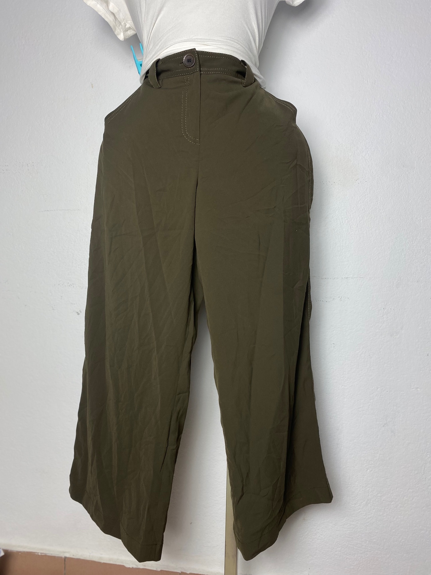 Pantalon large femme vert Taille M L XL
