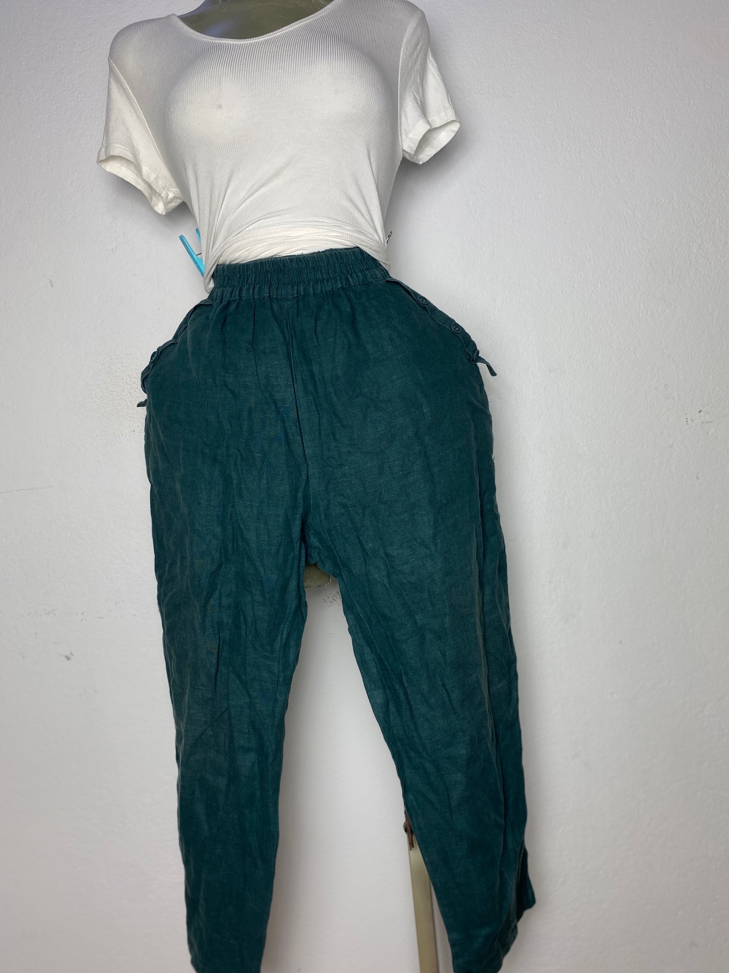 Pantalon vert en lin Taille S L M