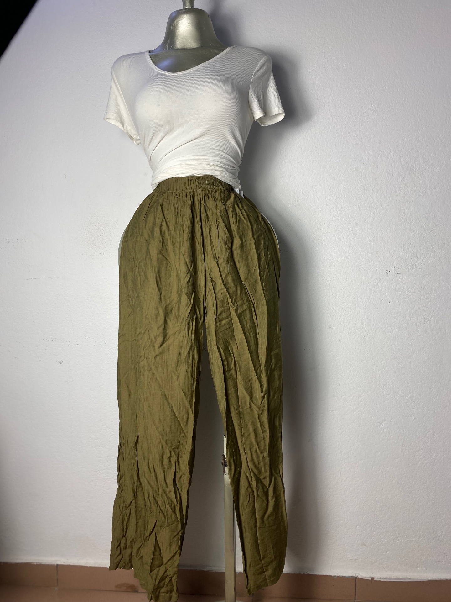 Pantalon ample en lin pour femme Taille M L XL XXL