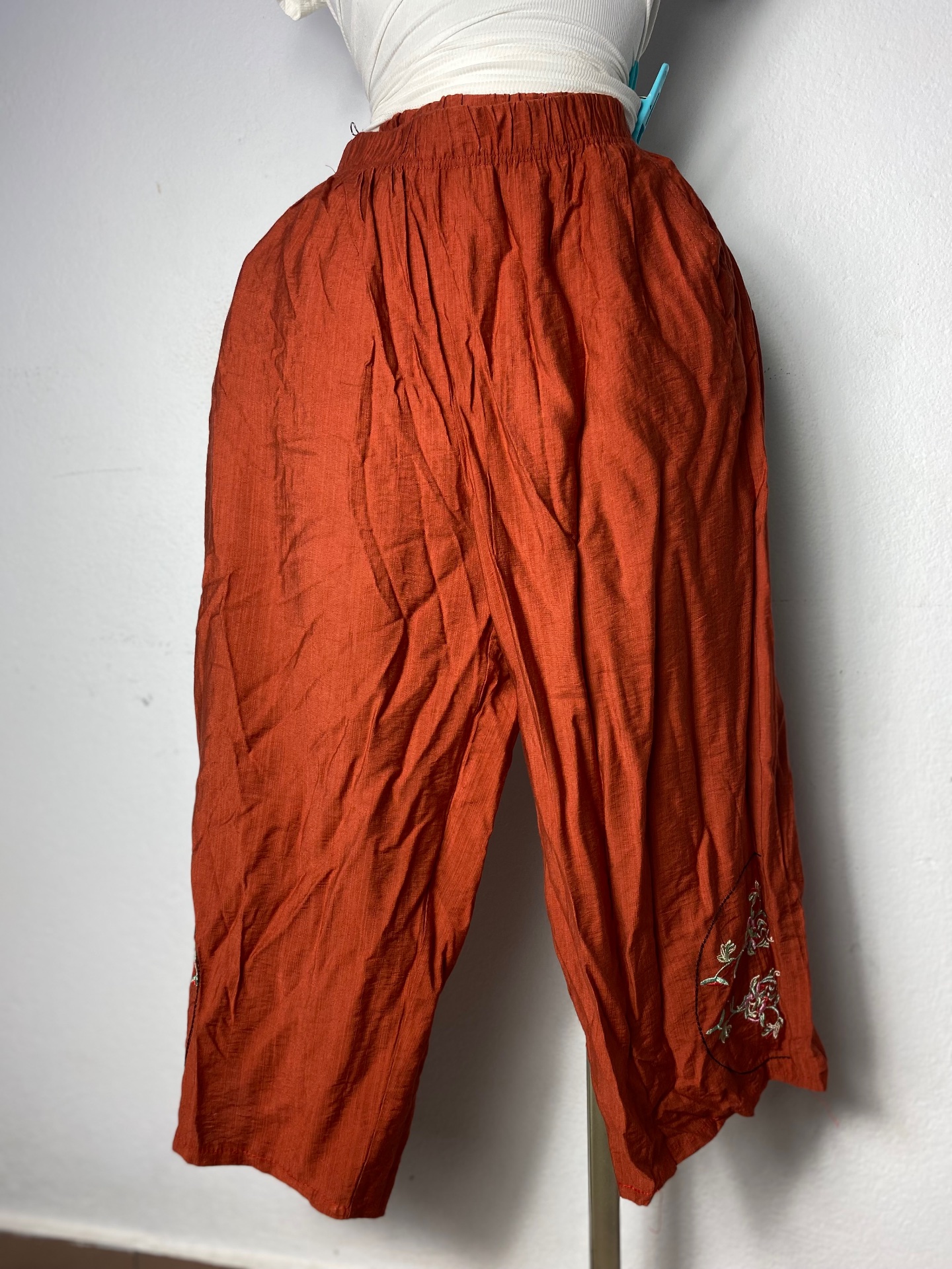 Pantalon ample en lin Taille Standard