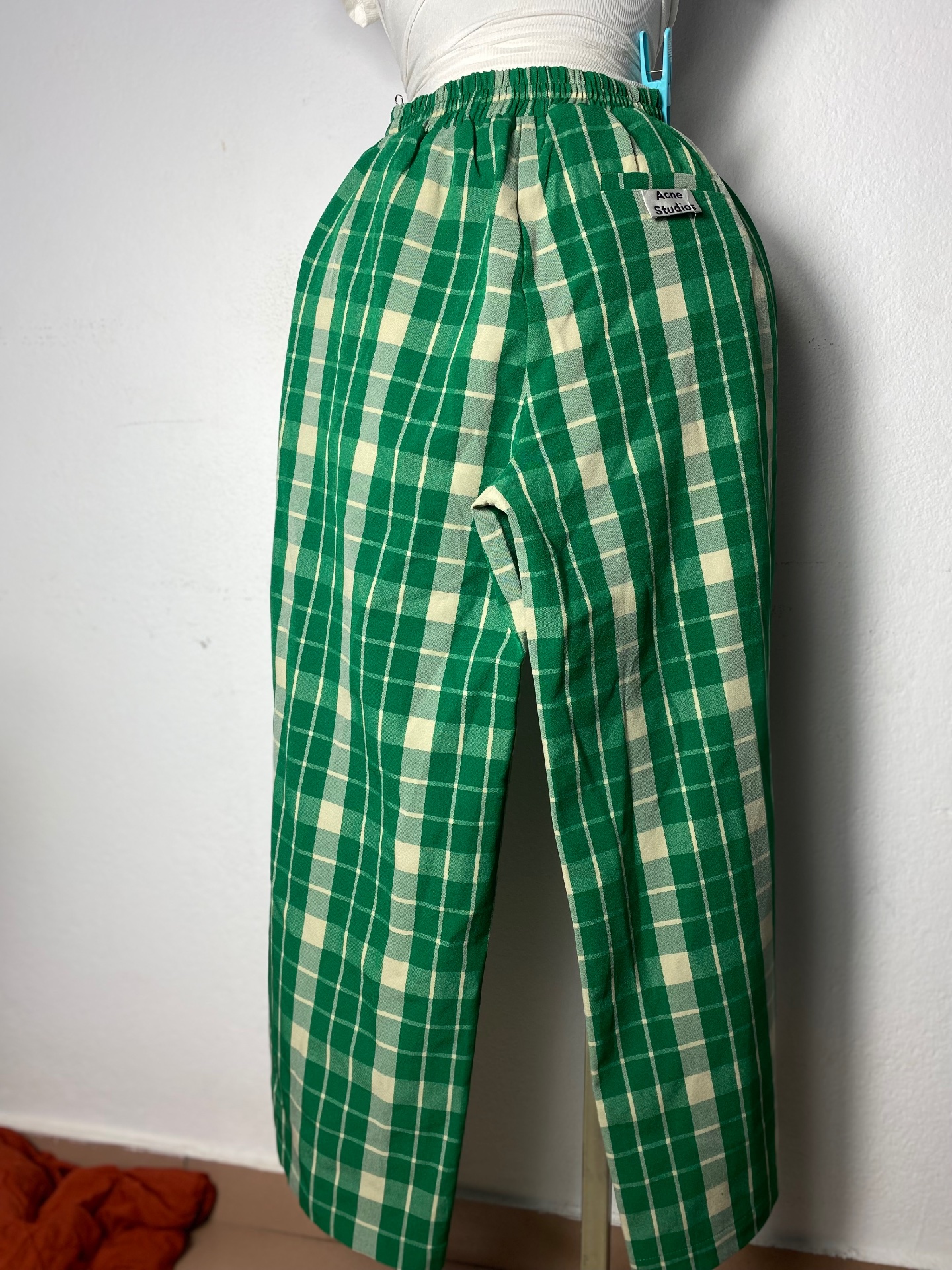 Pantalon à carreaux vert Taille M L XL