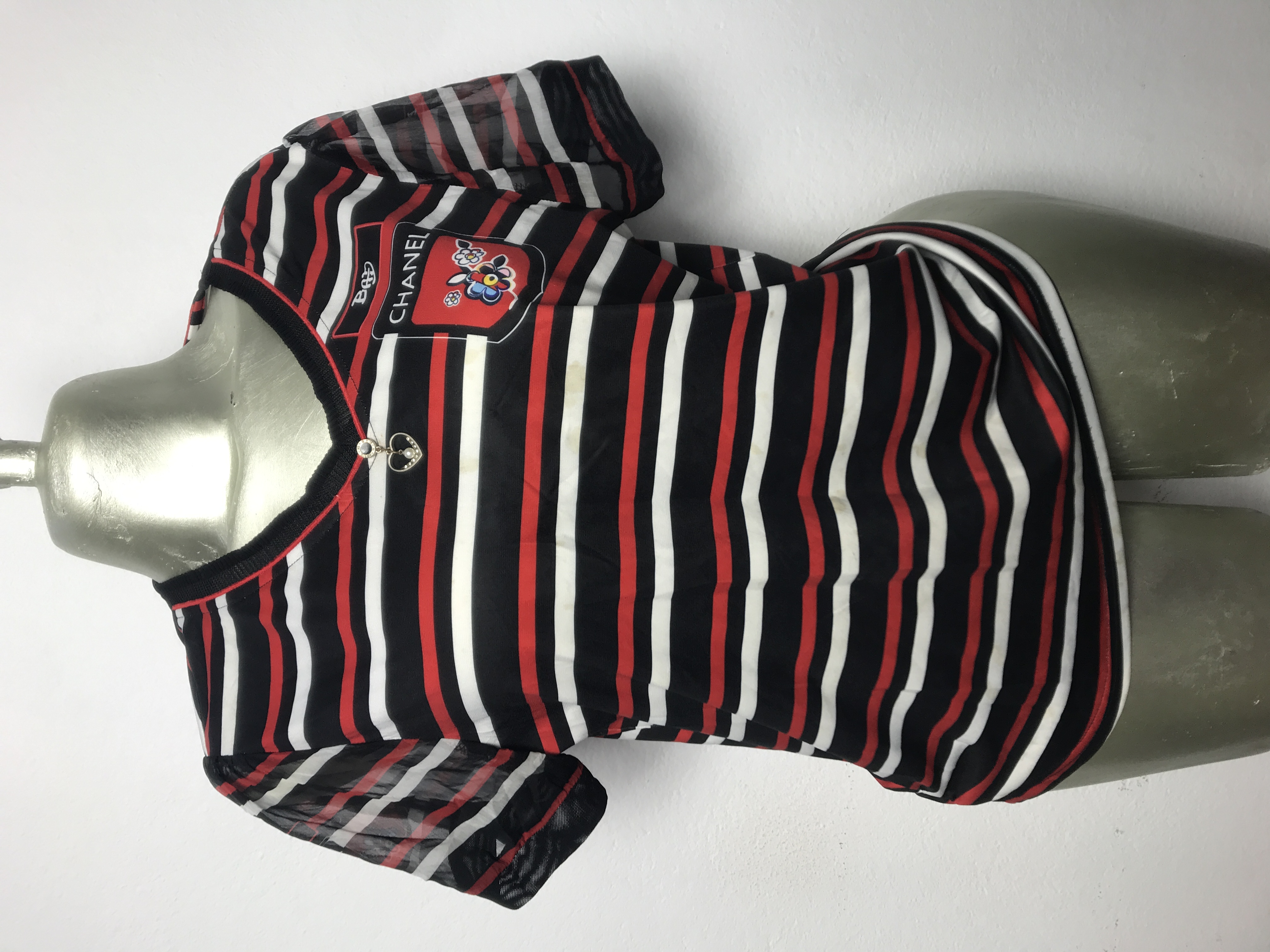 T-shirt rayé à manches courtes taille M L XL