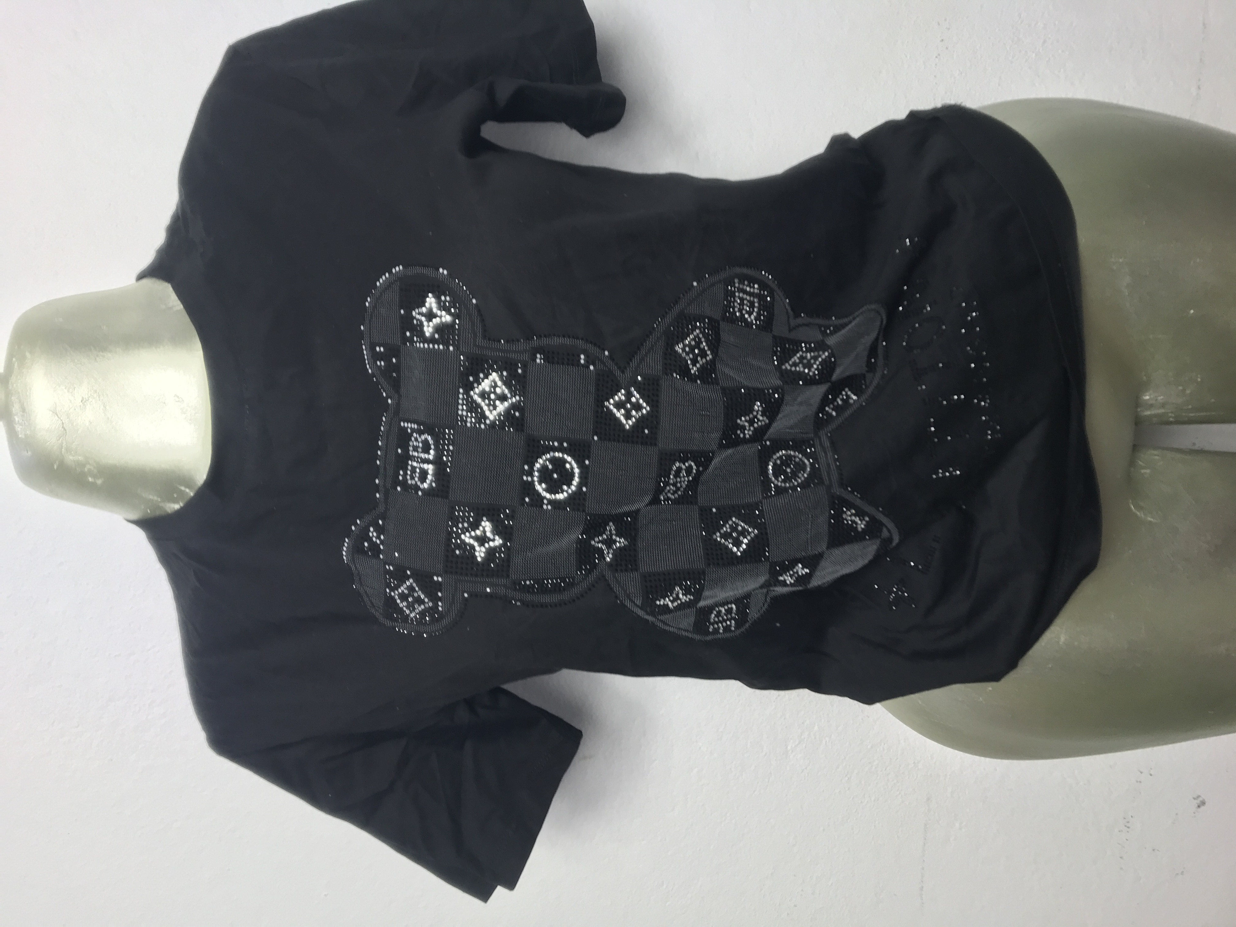 T-shirt noir avec motif ours Taille M L XL