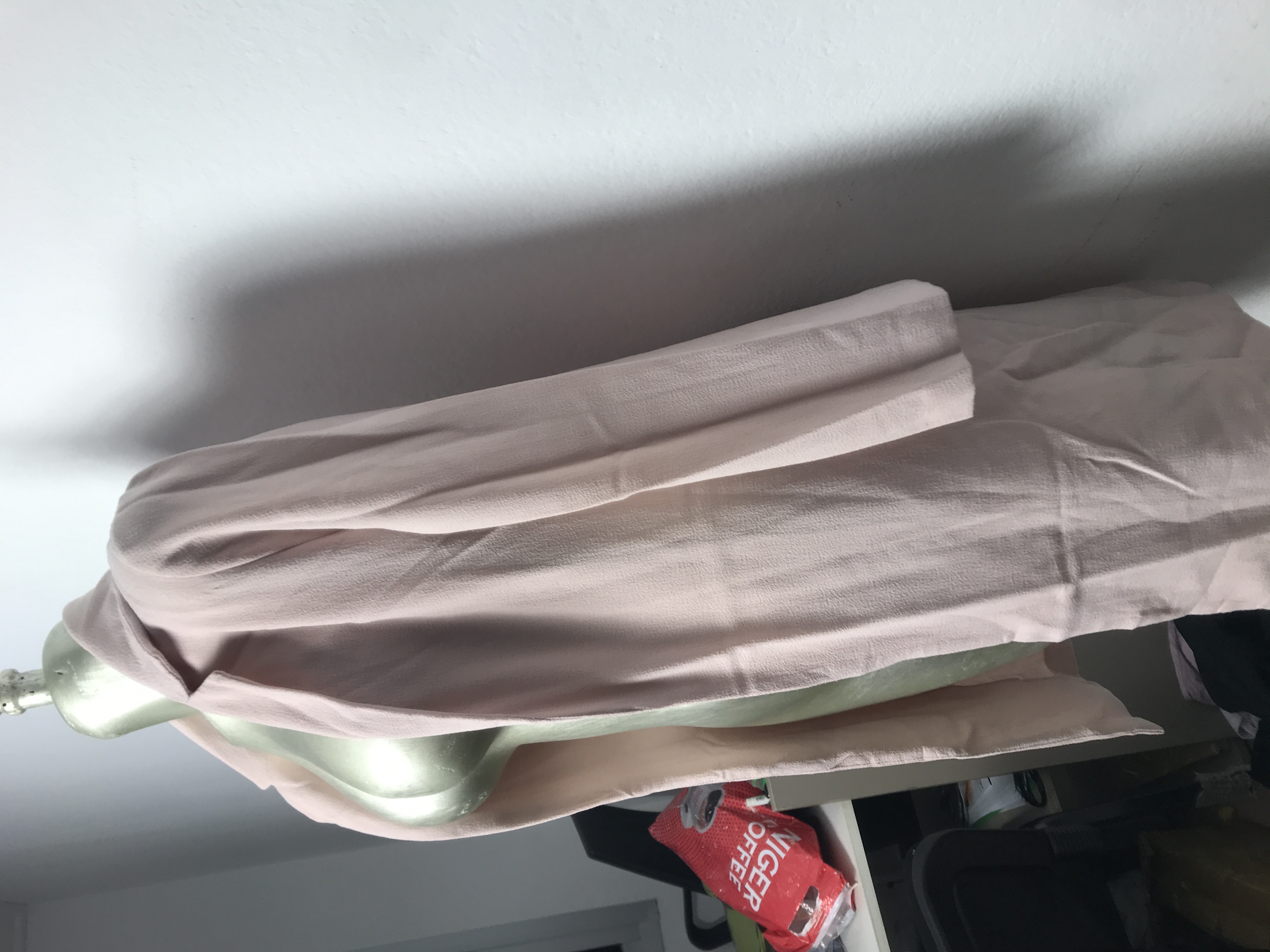 Manteau long rose élégant taille L M