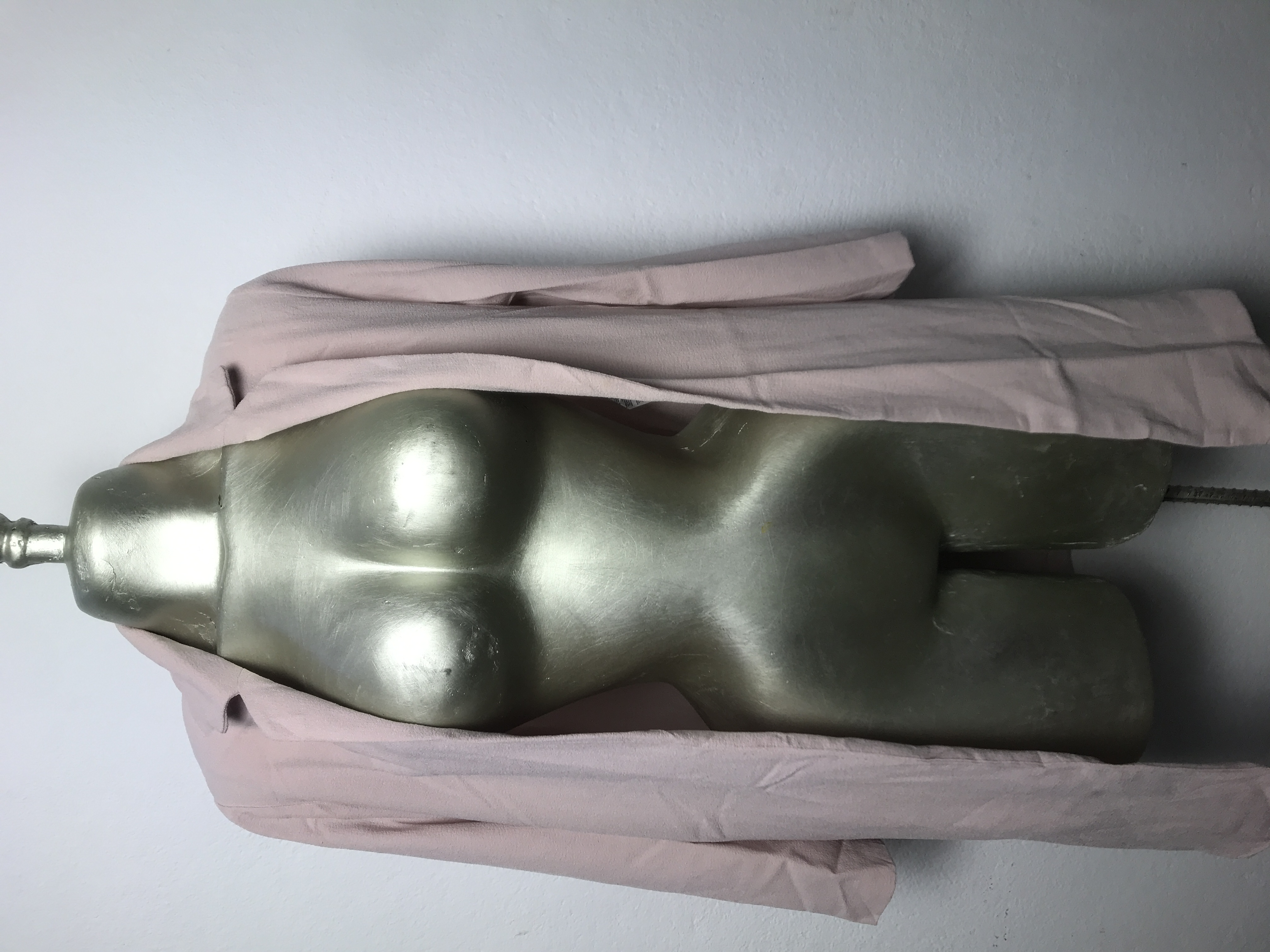 Manteau long rose élégant taille L M