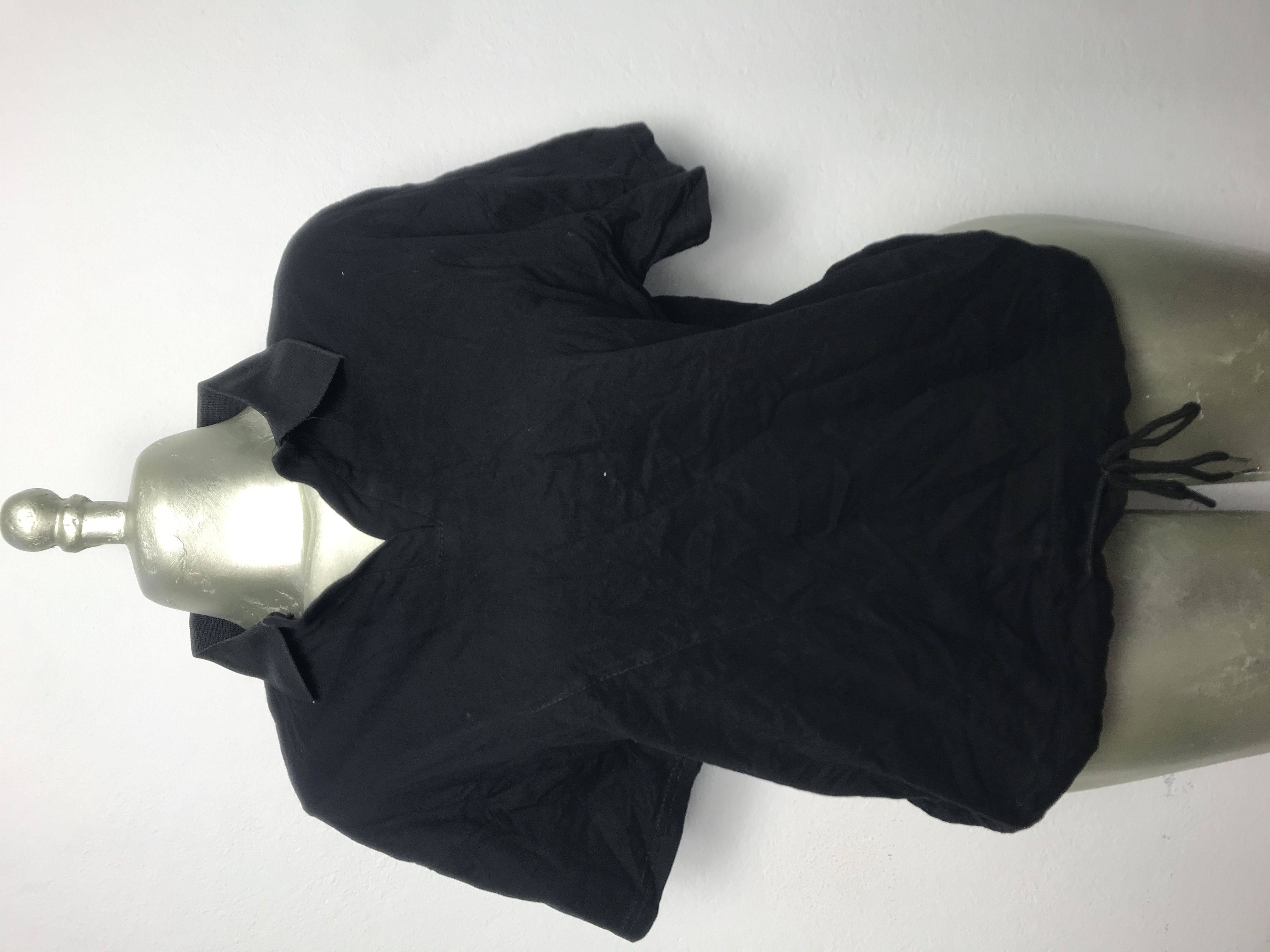 Polo noir décontracté femme Taille S L M