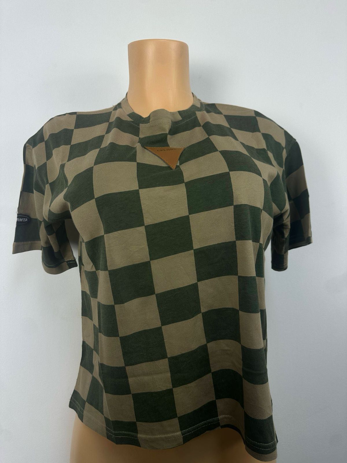 T-shirt vert beige taille M L XL