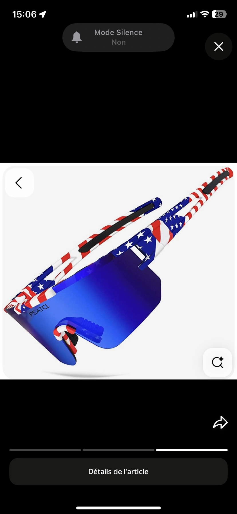 Lunette de sport très tendance