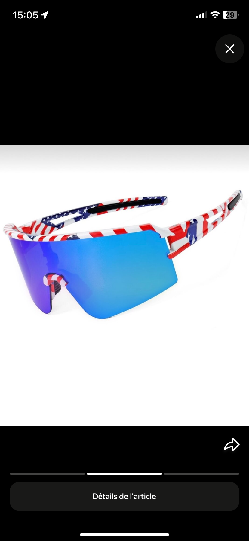 Lunette de sport très tendance