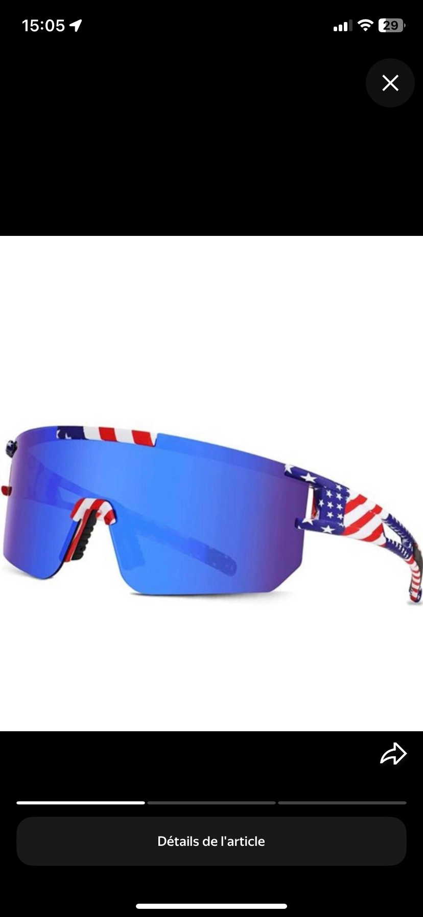 Lunette de sport très tendance