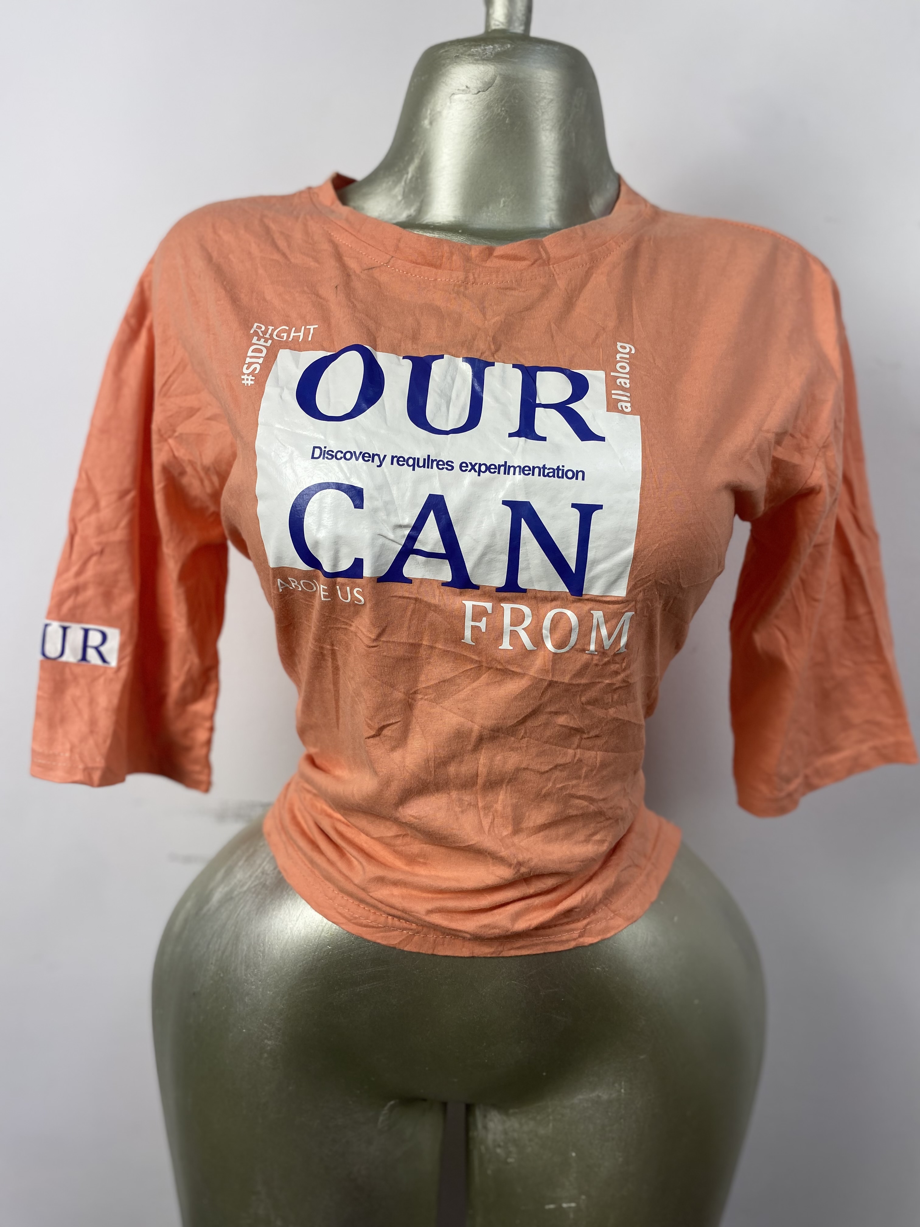 Top orange en coton taille M , L