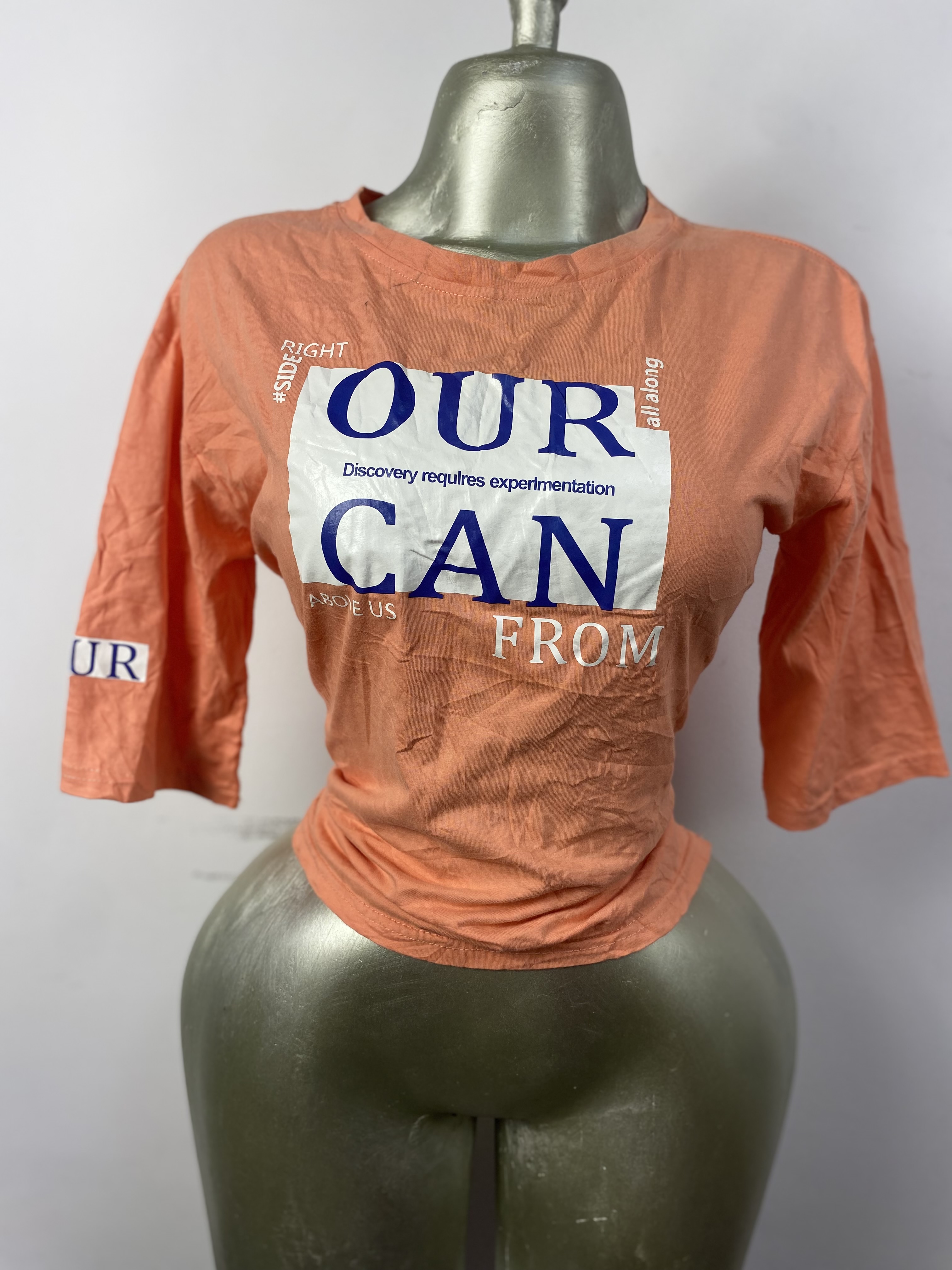 Top orange en coton taille M , L