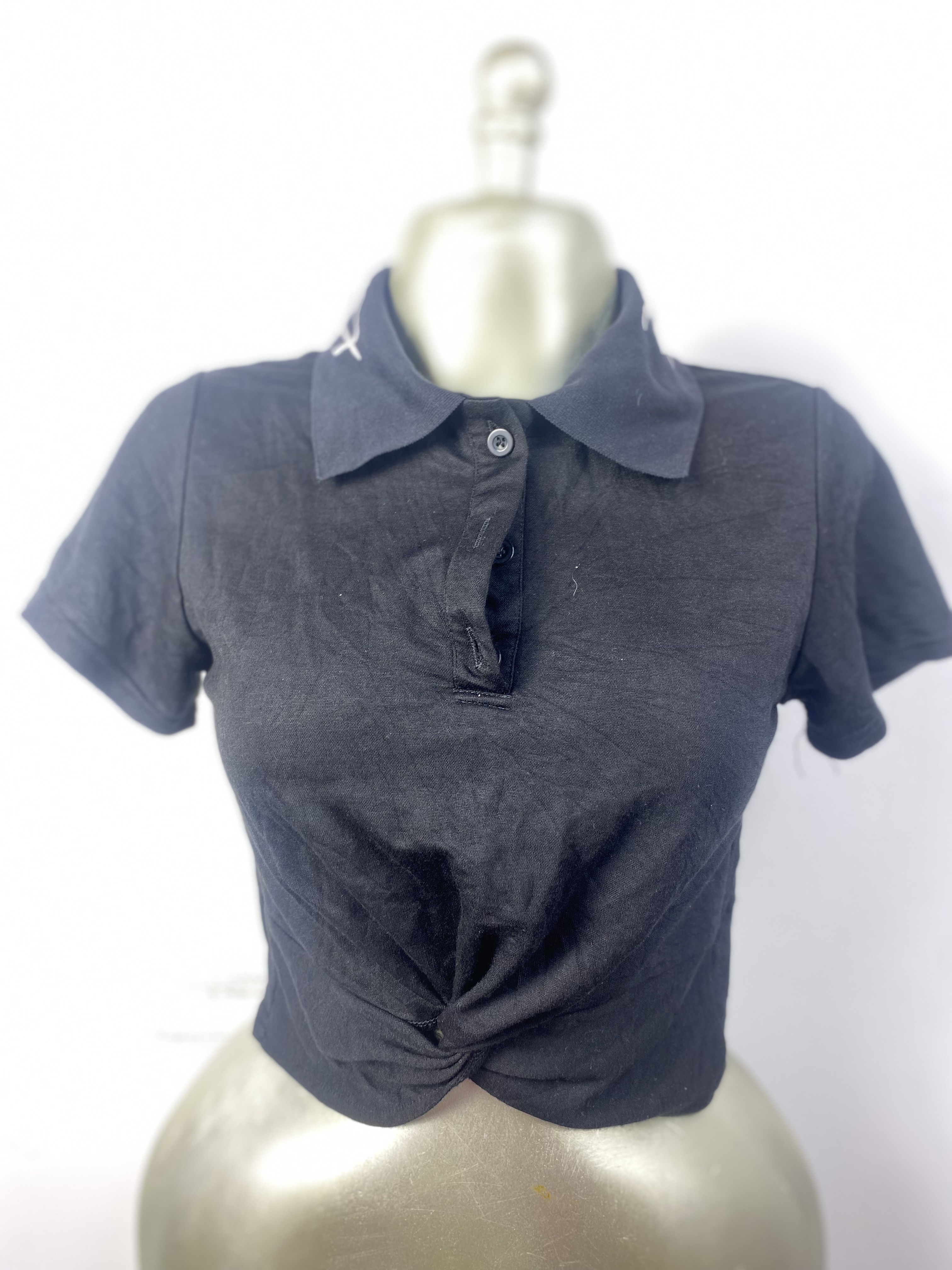 Top noir en polo taille M,L