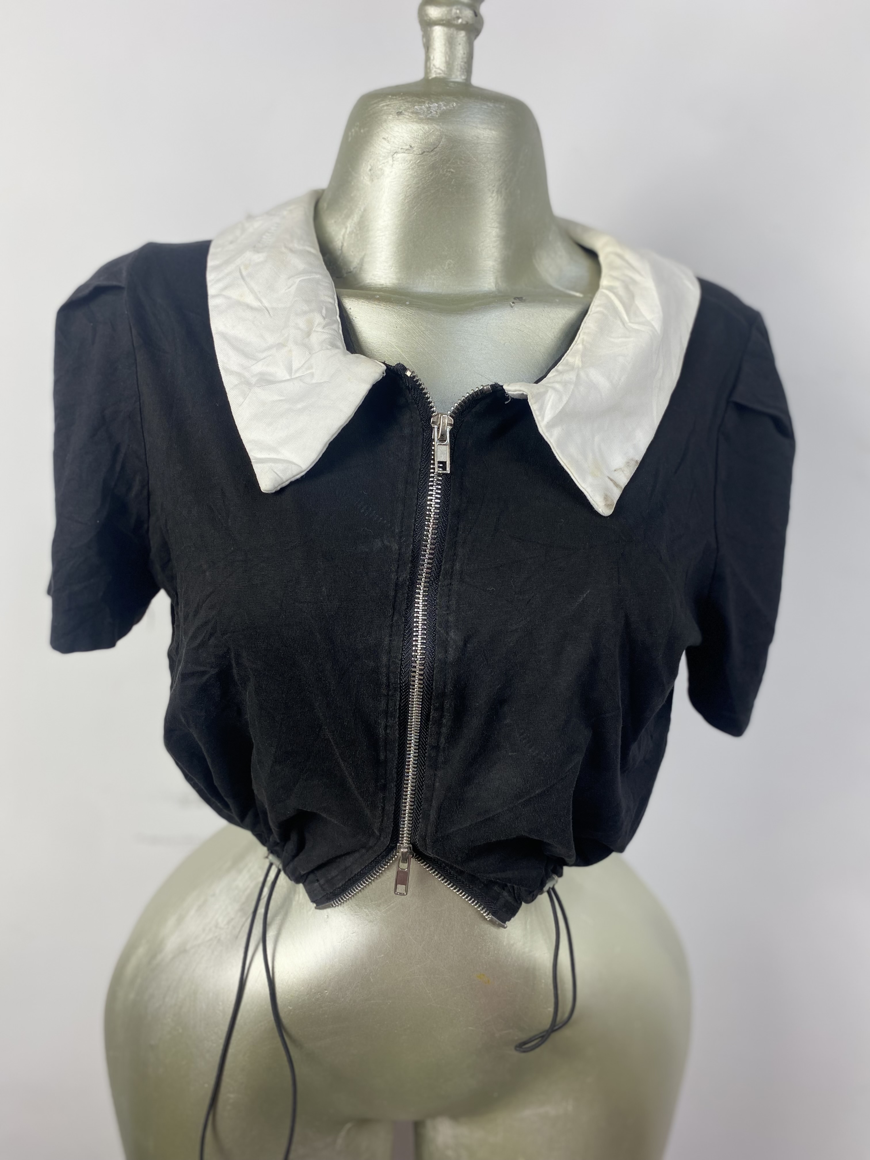 Top noir en coton taille M M