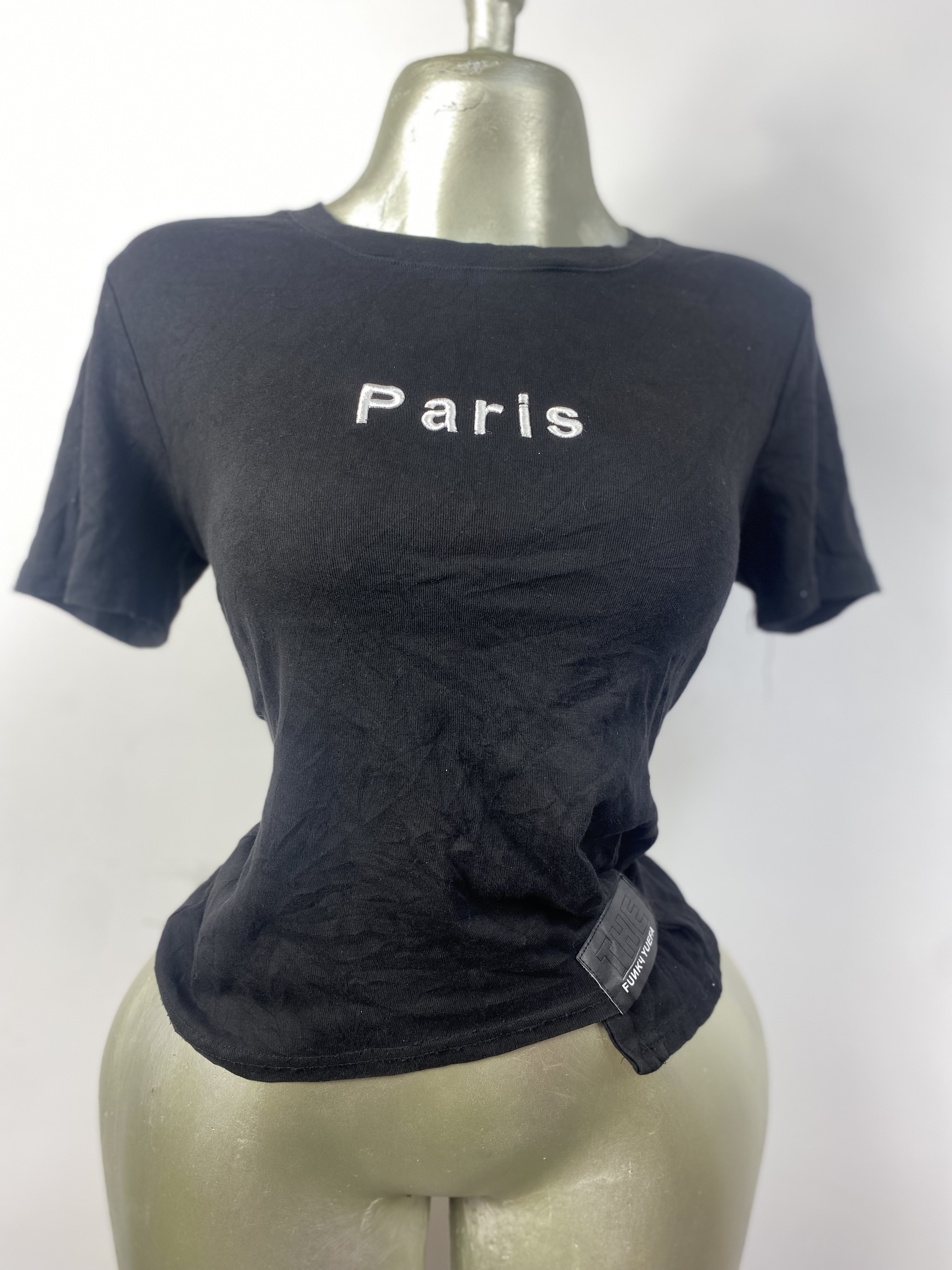 Top en coton noir taille M L S