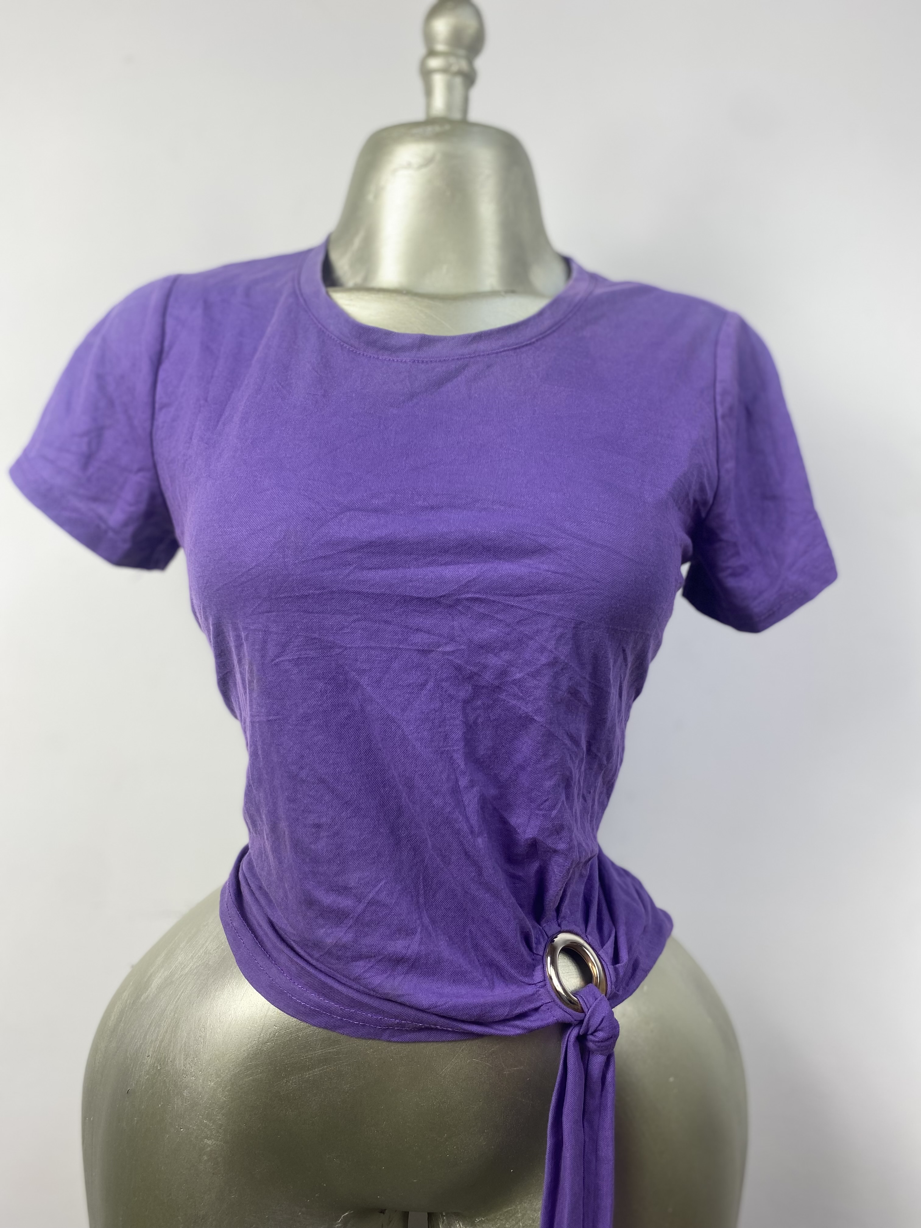 Top violet en coton taille M L